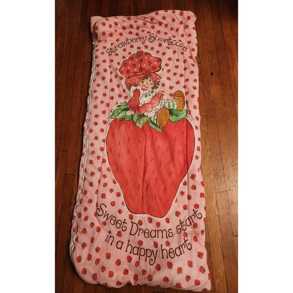 Strawberry Shortcake Vontage 1980s Sleeping Bag - Picture 1 of 1